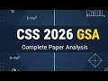 CSS 2026 General Science and Ability Paper analysis 
