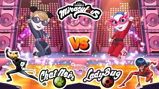 MY TALKING ANGELA 2 II ❤️ LADY BUG 🆚 CAT NOIR 🖤MIRACULOUS COSPLAY 🌈💝 #my_talking_angela #miraculous