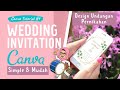 Tutorial Canva Membuat Undangan Pernikahan Wedding Invitation Mudah & Simple | Canva Tutorial #4