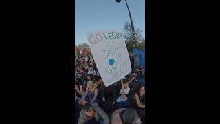 Greta Thunberg speaking at Extinction Rebellion London - Go Vegan To Save Our Earth 360 Tiny Planet