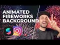 Animated fireworks background in spark ar studio tutorial  instagram filter creation