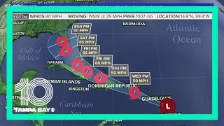 Potential Tropical Cyclone nears Leeward Islands: 11 p.m. Tuesday