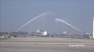 Atlas Air Boeing 747-412(F) [N489MC] Water Cannon Salute for Crew Retirement