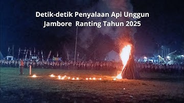 Upacara Api Unggun Jambore Ranting Cilebak tahun 2025