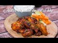 Receta de Alitas de Pollo (horneadas) con Salsa BBQ