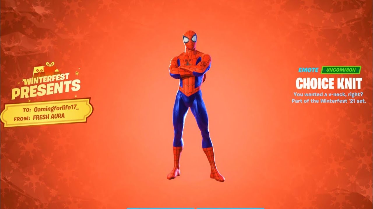 Fortnite -  Presents! Winterfest 2021 Day #7 Choice knit Emote!
