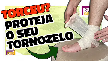 Como imobilizar o pé com faixa?