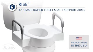 Rise™ 4.5&quot; Basic Raised Toilet Seat with Support Arms