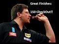 Great dart finishes wade 150 checkout with a twist