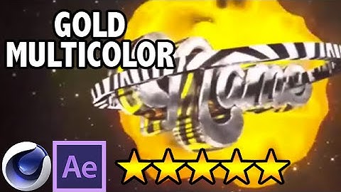 Awesome After Effects & Cinema 4D Gold Multicolor Intro Template + Tutorial | Free 3D Intro #79