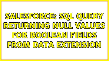 Salesforce: SQL Query returning null values for Boolean fields from Data Extension