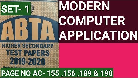 HS ABTA TEST PAPER SOLVE 2019-2020/CLASS 12 MODERN COMPUTER APPLICATION ABTA TEST PAPER SOLVE 2020//