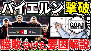 【徹底解説】レヴァークーゼンvsバイエルンを紐解く！勝敗を分けた要因｜シャビアロンソvsトゥヘル｜ブンデスリーガ【GOAT切り抜き】