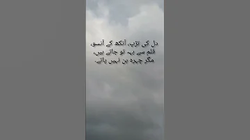 یہ صرف شاعری نہیں یہ میری زندگی کی حقیقت ہے جو دل پر گزری ہے وہ شاعری بن گئی ہے 