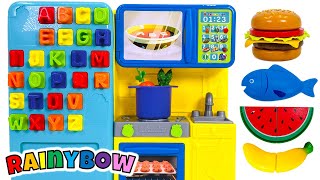Kids Lets Find Alphabet Foods from A to Z in our ABC Toy Kitchen