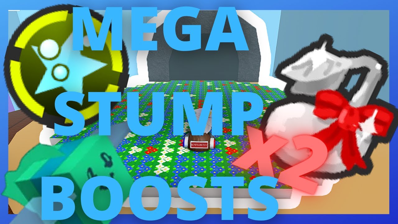 mega-stump-boosts-with-festive-beans-roblox-bee-swarm-simulator-youtube