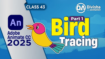 Animate CC 2025 Tutorial | Easy Bird  Body Tracing for Animation | 2D Cartoon Animation (Part 1)