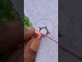 Beautiful 3D flower design using earbuds|hand embroidery #Shorts