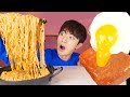 MUKBANG | 집밥! 앵그리너구리 라면(신상), 통 스팸, 계란후라이, 흰밥, 김치 먹방 Korea Home Food ASMR Hoony 후니