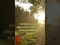 Ambition is a trap without a compass