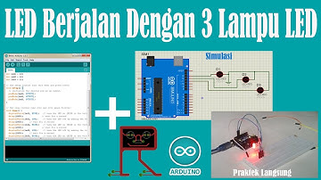 Pembelajaran Arduino 3 - LED Berjalan Dengan 3 Lampu LED