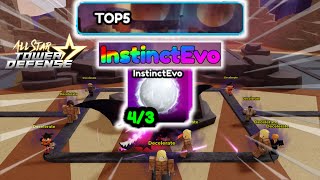 TOP5 Raid Solo Gameplay (Instinct Evo) | Roblox All Star Tower Defense