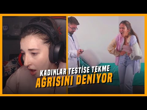 Pqueen - Kadınlar Testise Tekme Ağrısını Deniyor (Tepkikolik)