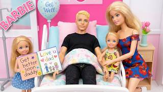 Barbie &amp; Ken Doll Family Feel Better Routine at Hospital