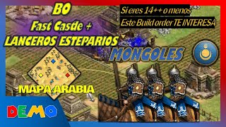 FC + LANCEROS MIN. 14 | MAPA ARABIA | Age of empires 2 | DEMOmx | Mongoles aoe2 | Build orders