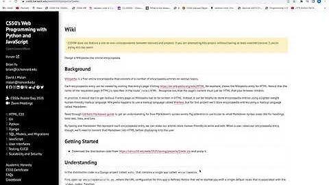 Wiki Project from CS50