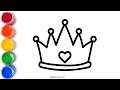 👑 King Crown Drawing for Kids 🎨✨ | Learn Colors & Fun 2D Animation 🎶| Chuchu Draw TV