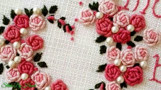 Bullion knots embroidery designs | flower stitch