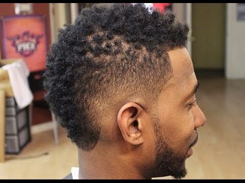Curly Afro Fade Haircut Black Men Youtube