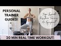 20 MINUTE AT HOME WORKOUT | YOGA + RESISTANCE TRAINING CIRCUIT- REAL TIME, APARTMENT FRIENDLY