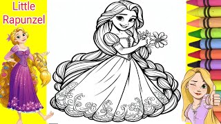 Little Rapunzel Coloring Page/Princess Rapunzel Coloring Page/Coloring book/drawing for kids