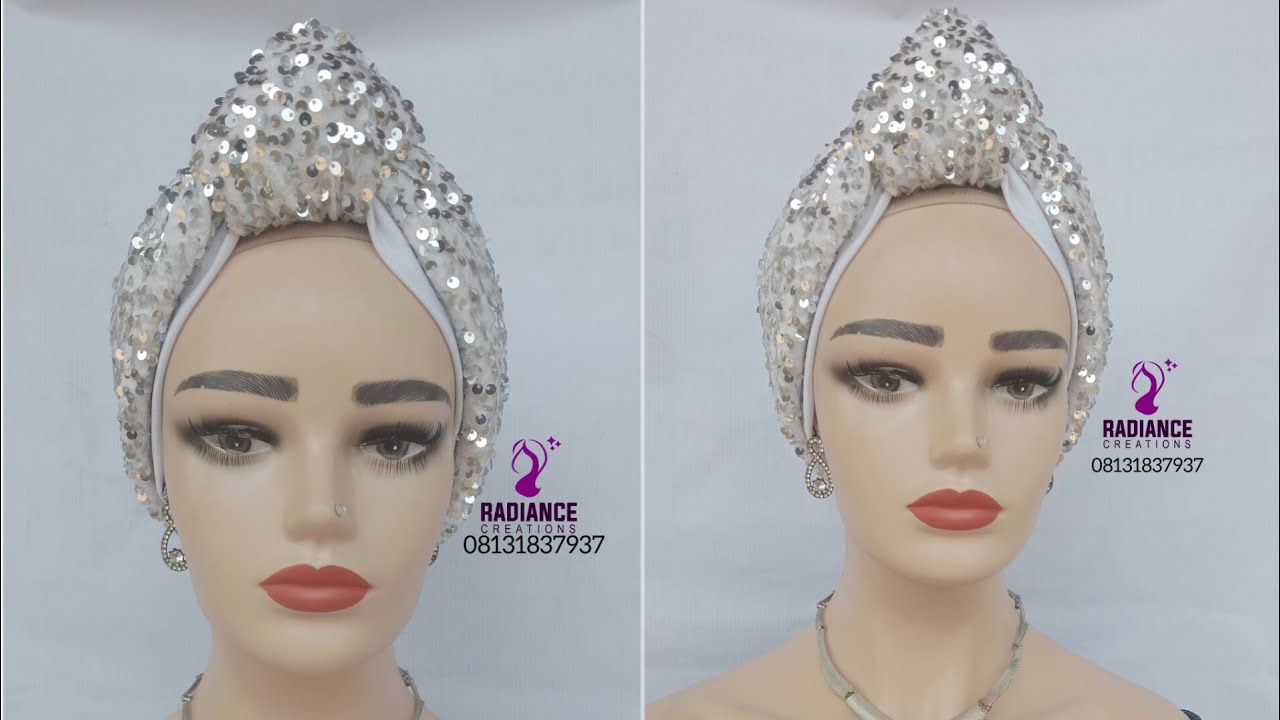KNOTTED SEQUINS TURBAN