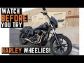 Why Is It So Hard To Wheelie a Harley Dyna? Challenges, New Rider Progress, Wheelie Practice How To