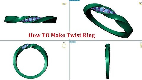 How To Make twist ring gemvison Matrix 8 Jewellery Design (Unity Institute Surat)