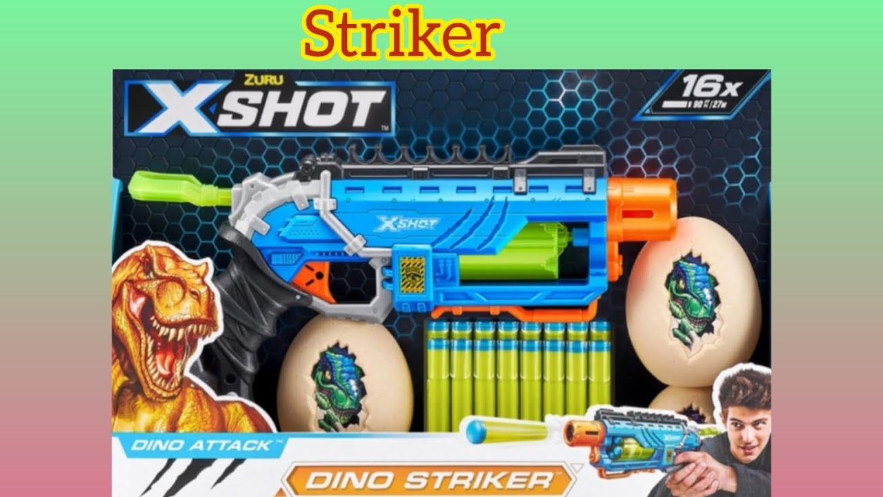 Zuru X-shot Dino Attack Striker обзор на бластер