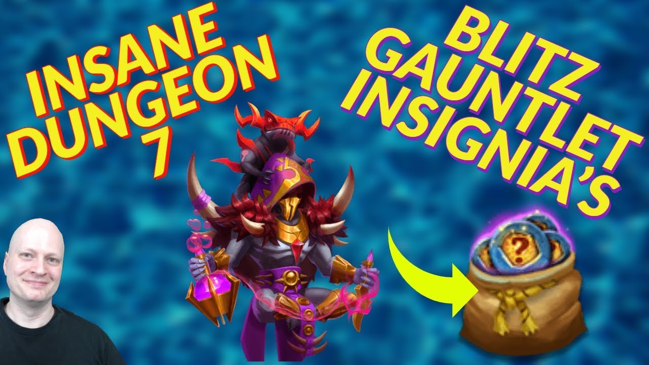 Insane dungeon 7 | Blitz Gauntlet | Free to Play | Castle Clash | insignia