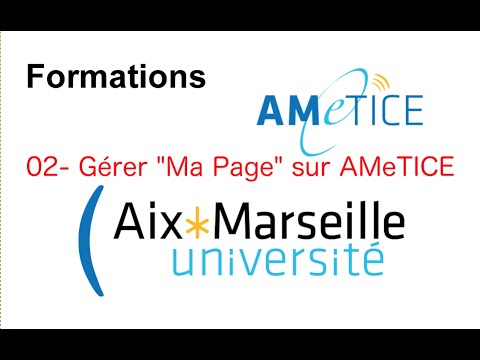 Formations AMeTICE : 02- Gérer 