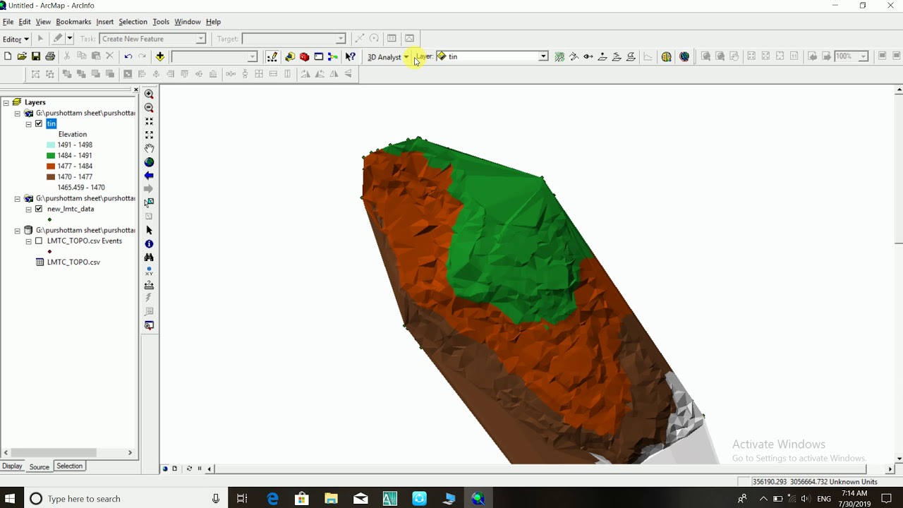 How to create tin and contour line in arc gis YouTube