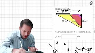 Use Pythagoras Theorem Twice Where A Right-Angled Triangle Is Inscribed Into Another 288M