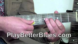 Blues Guitar Lesson 1 - Delta Blues style lick chords