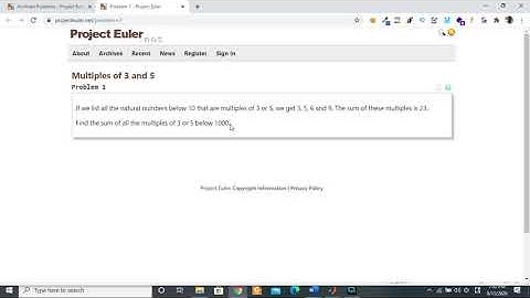 MATLAB Exercises 1 | Multiples of 3 and 5 (Project Euler Problem 1)