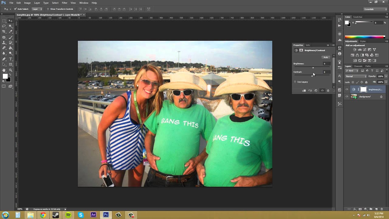 Photoshop CS6 Tutorial - 70 - Intro to Adjustment Layers - YouTube