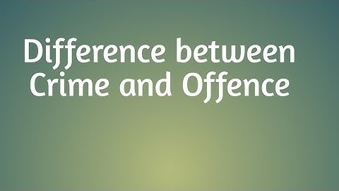 Difference between Crime and Offence #law#legal#crime#court#
