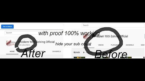 How To Hide Subscribers Counts On MyYouTube Channel  problem with solving official