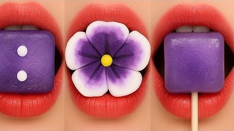 ASMR PURPLE DESSERTS EMOJI FOOD♥ || 보라색 디저트 이모지 먹방  | @MoonASMR222
