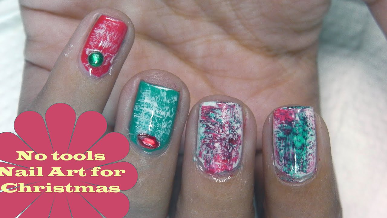 No Tool Christmas Nail Art Tutorials - wide 2